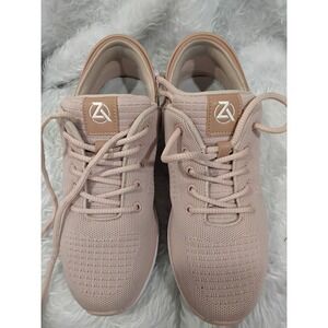 ZEBA Women's Blush Pink Mesh Lace Up Sneakers Athletic Shoes Size 10